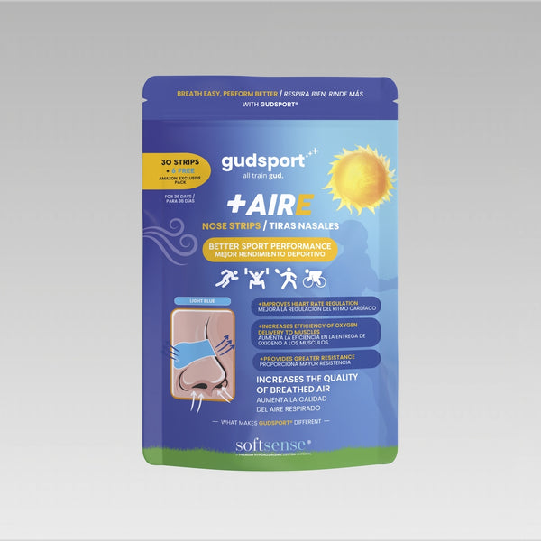 (AMAZON)Tiras Nasales Gudsport – Gudslip® – 30 + 6 Días - Mejora tu Respiración al Hacer Deporte | Mayor Flujo de Aire y Soporte Antisudor